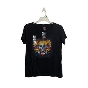 Harley Davidson Womens Xl Tee Steel Roses NWT Short Sleeve Sydney Australia